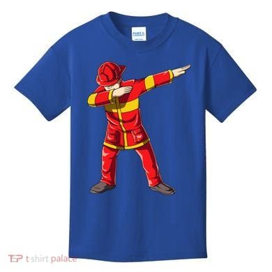 Dabbing Firefighter Dab Junior Firefighters Funny Fire Gift Kids T-Shirt