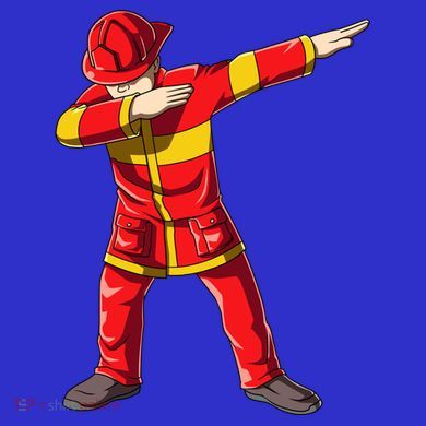 Dabbing Firefighter Dab Junior Firefighters Funny Fire Gift Kids Tie-Dye T-Shirt