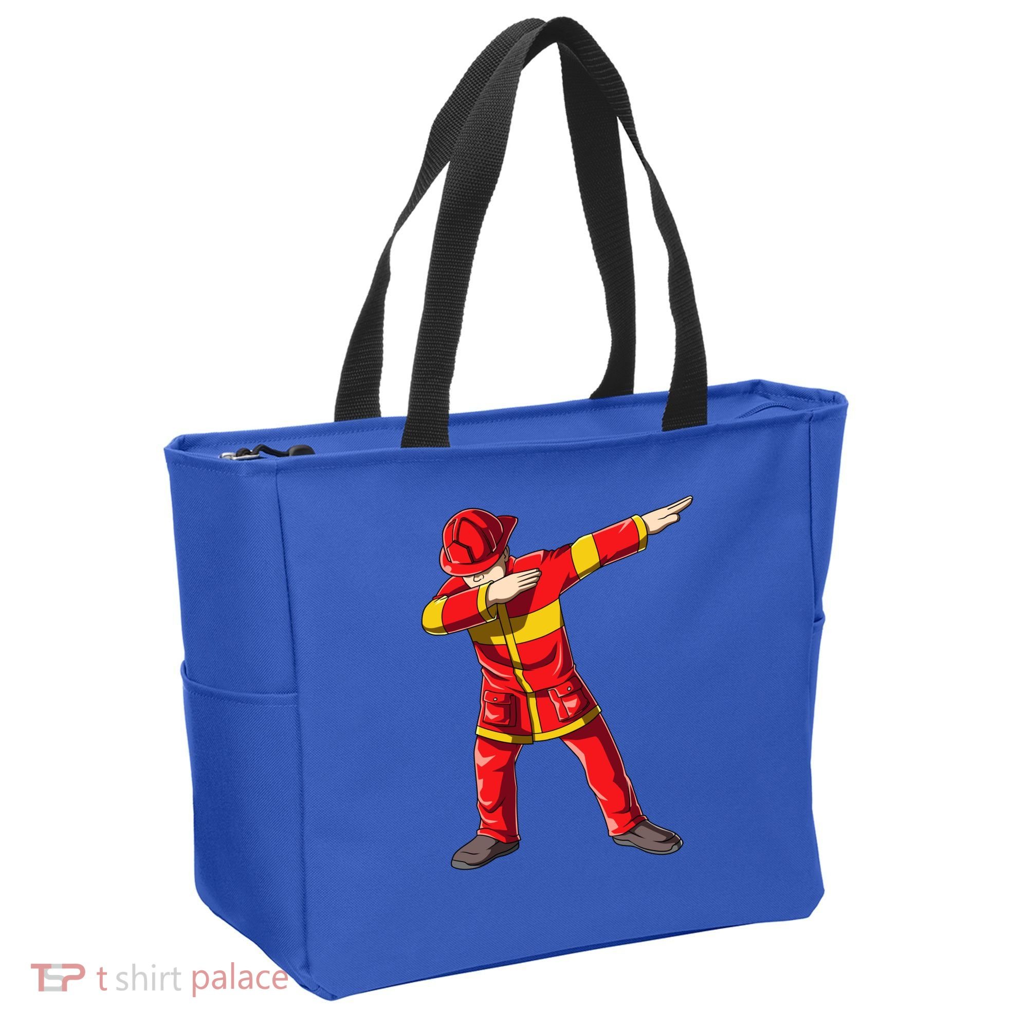 Dabbing Firefighter Dab Junior Firefighters Funny Fire Gift Tote Bag
