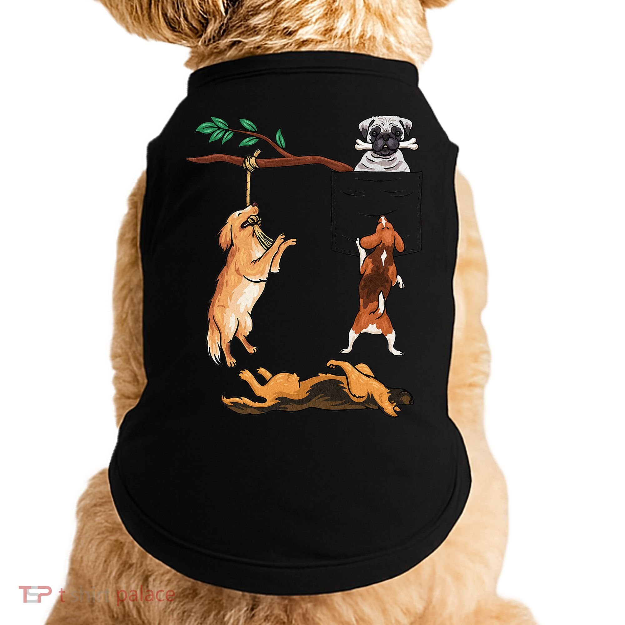 Dog, Funny Dog Tee, Dogs In Pocket, Dog Lover Doggie Tank