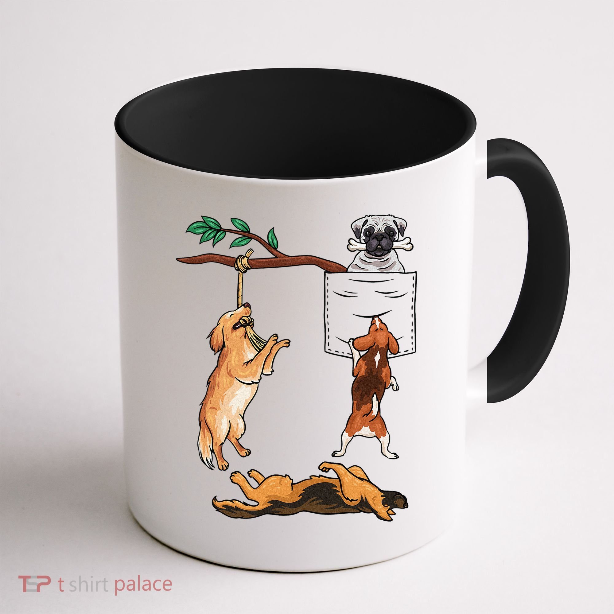 Dog, Funny Dog Tee, Dogs In Pocket, Dog Lover Coffee Mug