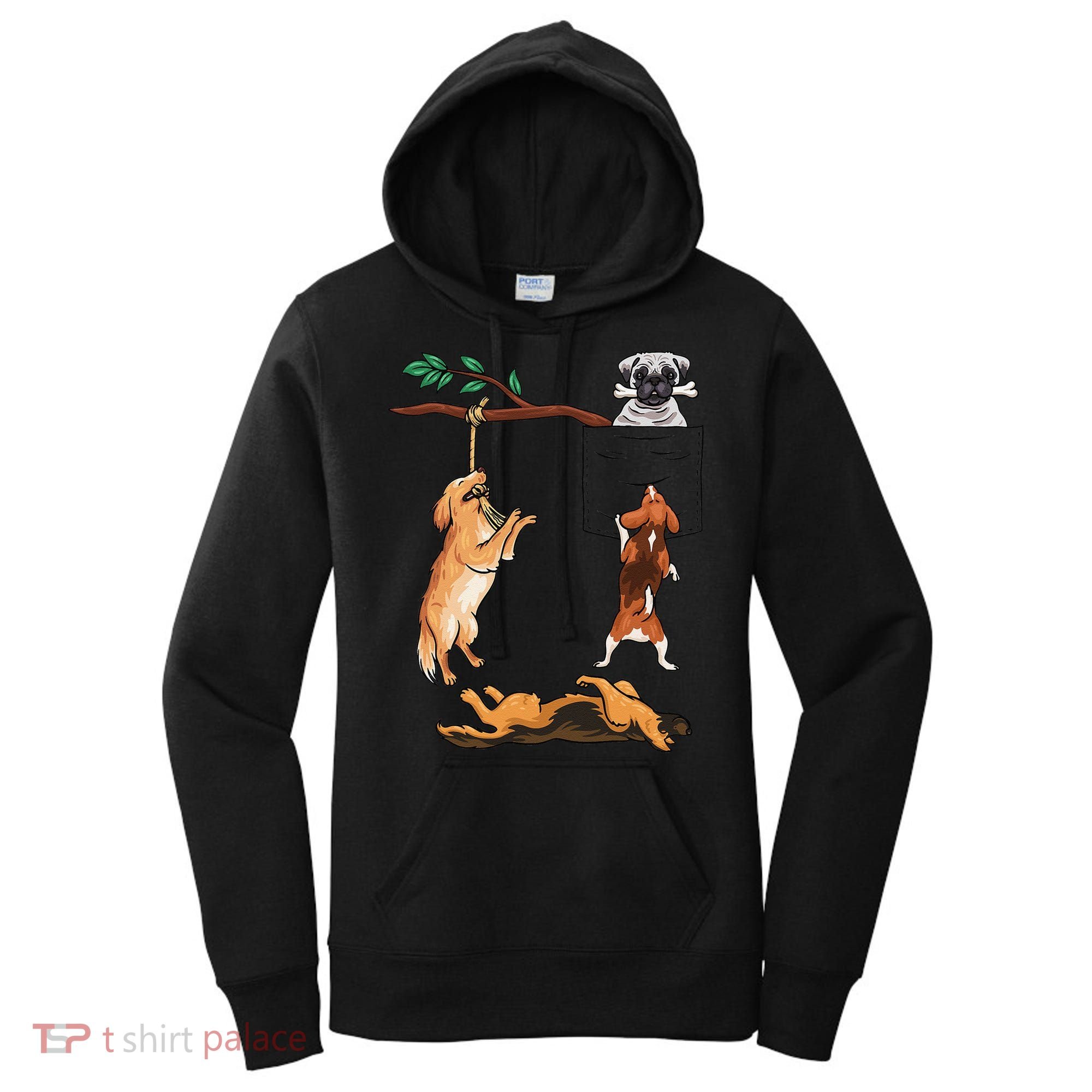 Dog, Funny Dog Tee, Dogs In Pocket, Dog Lover Women's Hoodie