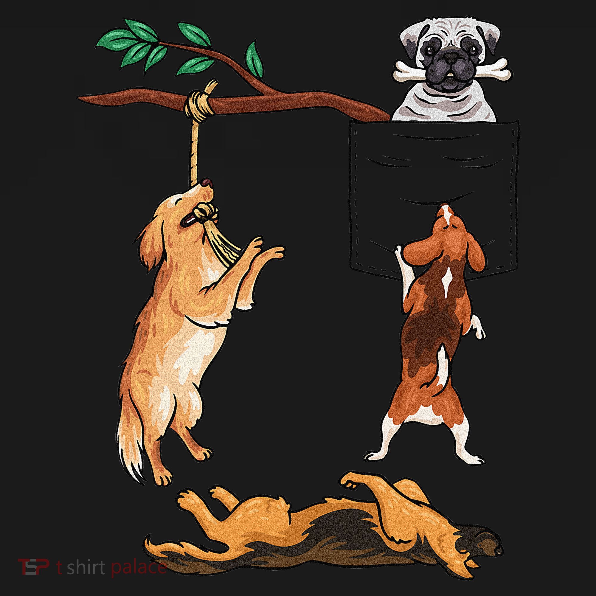 Dog, Funny Dog Tee, Dogs In Pocket, Dog Lover Ornament