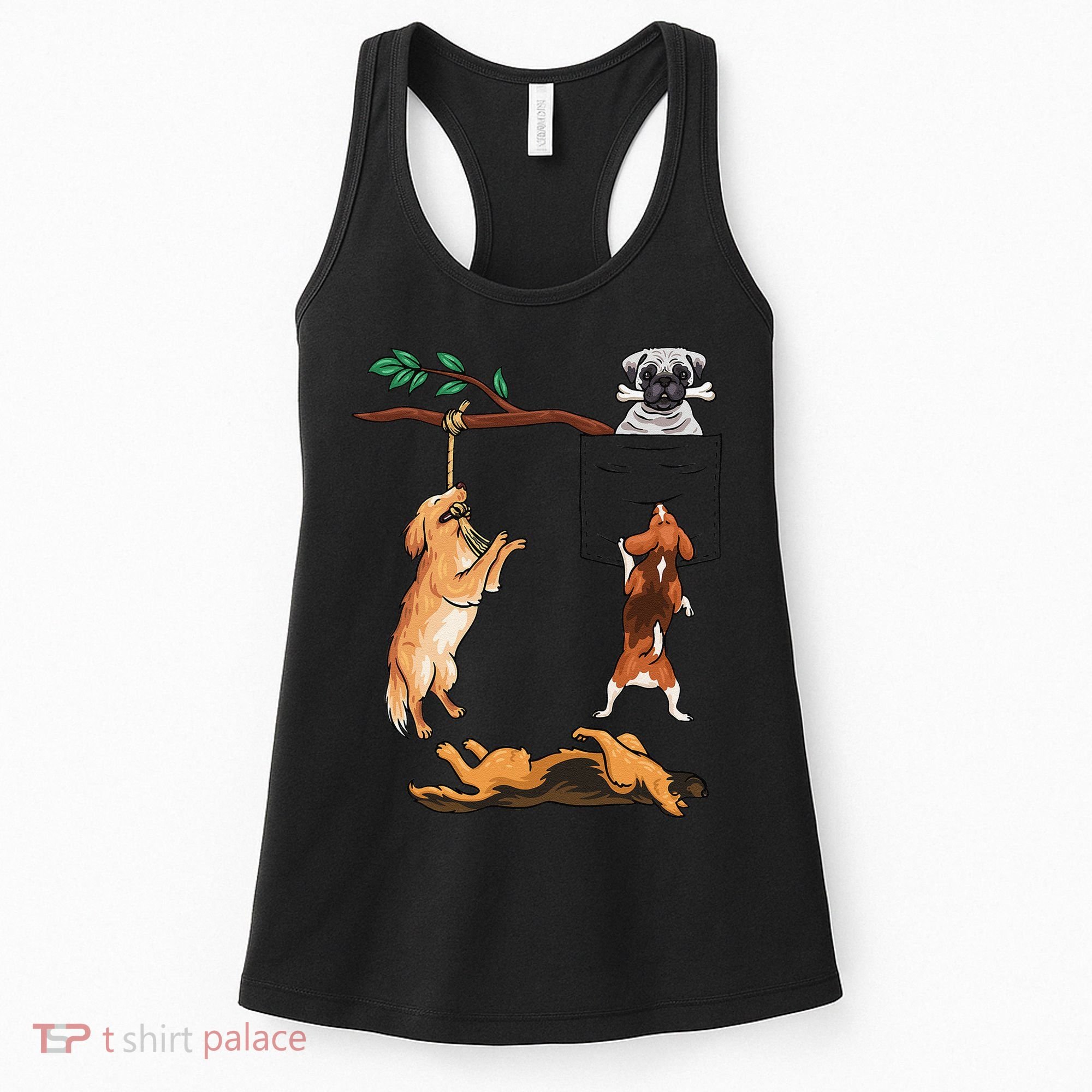 Dog, Funny Dog Tee, Dogs In Pocket, Dog Lover Women's Tank Top