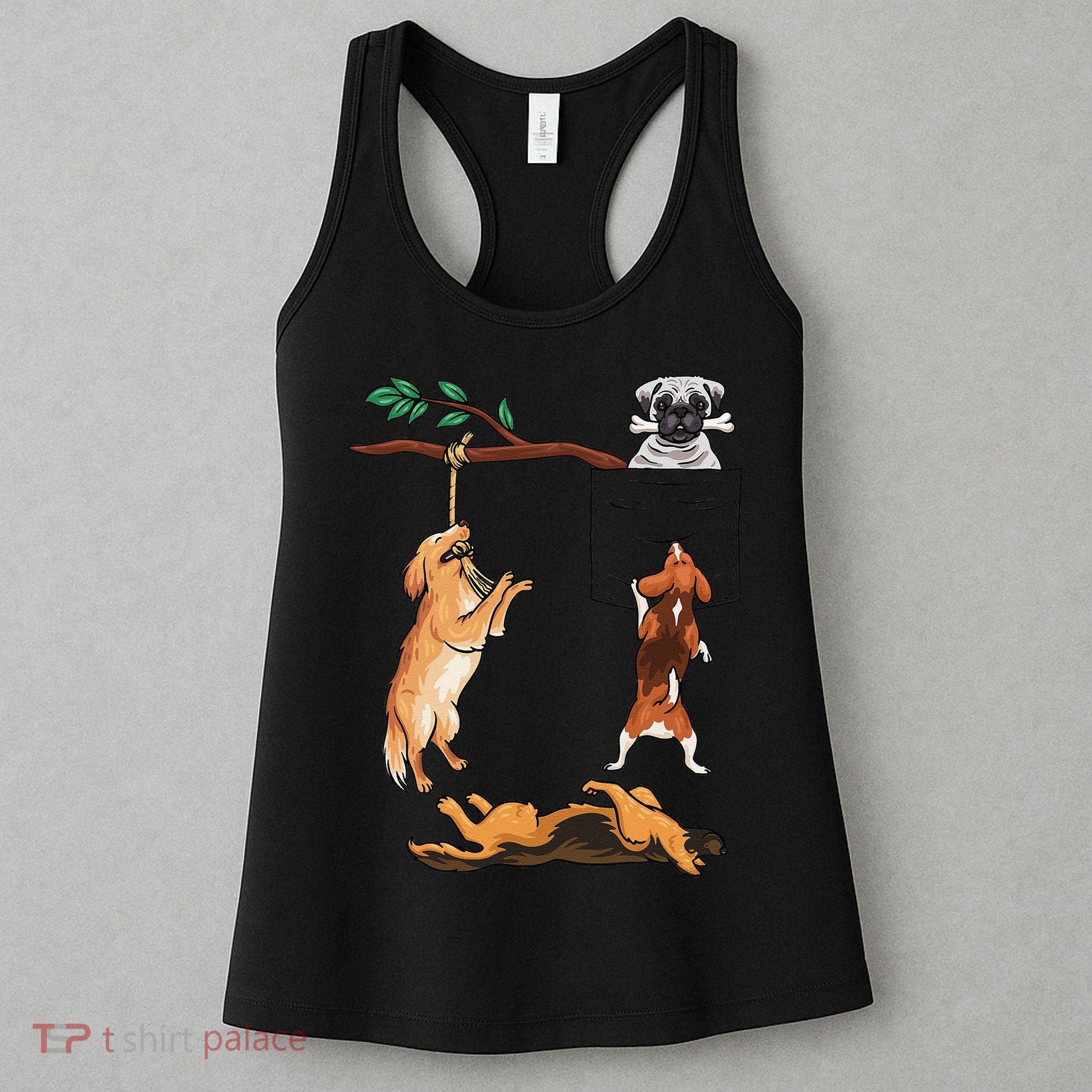 Dog, Funny Dog Tee, Dogs In Pocket, Dog Lover Women's Tank Top