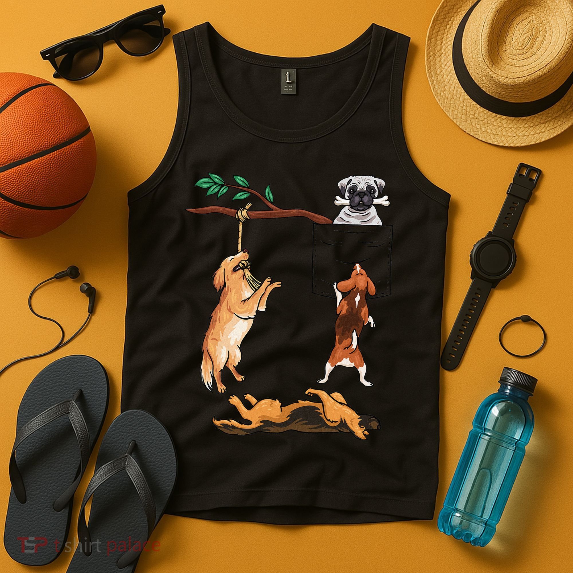 Dog, Funny Dog Tee, Dogs In Pocket, Dog Lover Tank Top