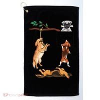 Dog, Funny Dog Tee, Dogs In Pocket, Dog Lover Golf Towel thumb 0