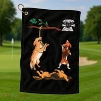 Dog, Funny Dog Tee, Dogs In Pocket, Dog Lover Golf Towel thumb 1