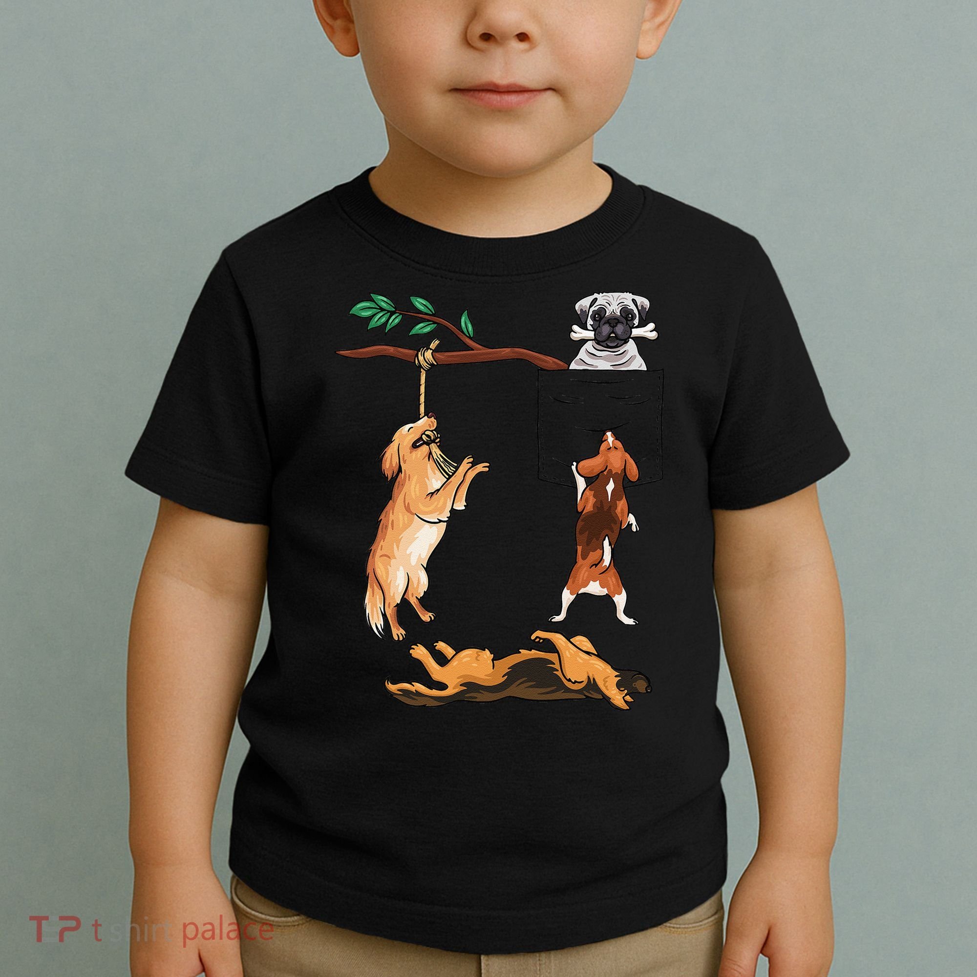 Dog, Funny Dog Tee, Dogs In Pocket, Dog Lover Toddler T-Shirt