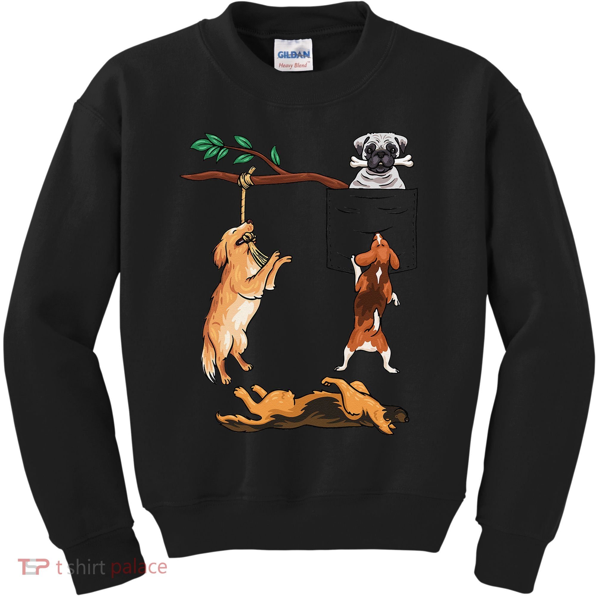Dog, Funny Dog Tee, Dogs In Pocket, Dog Lover Kids Sweatshirt