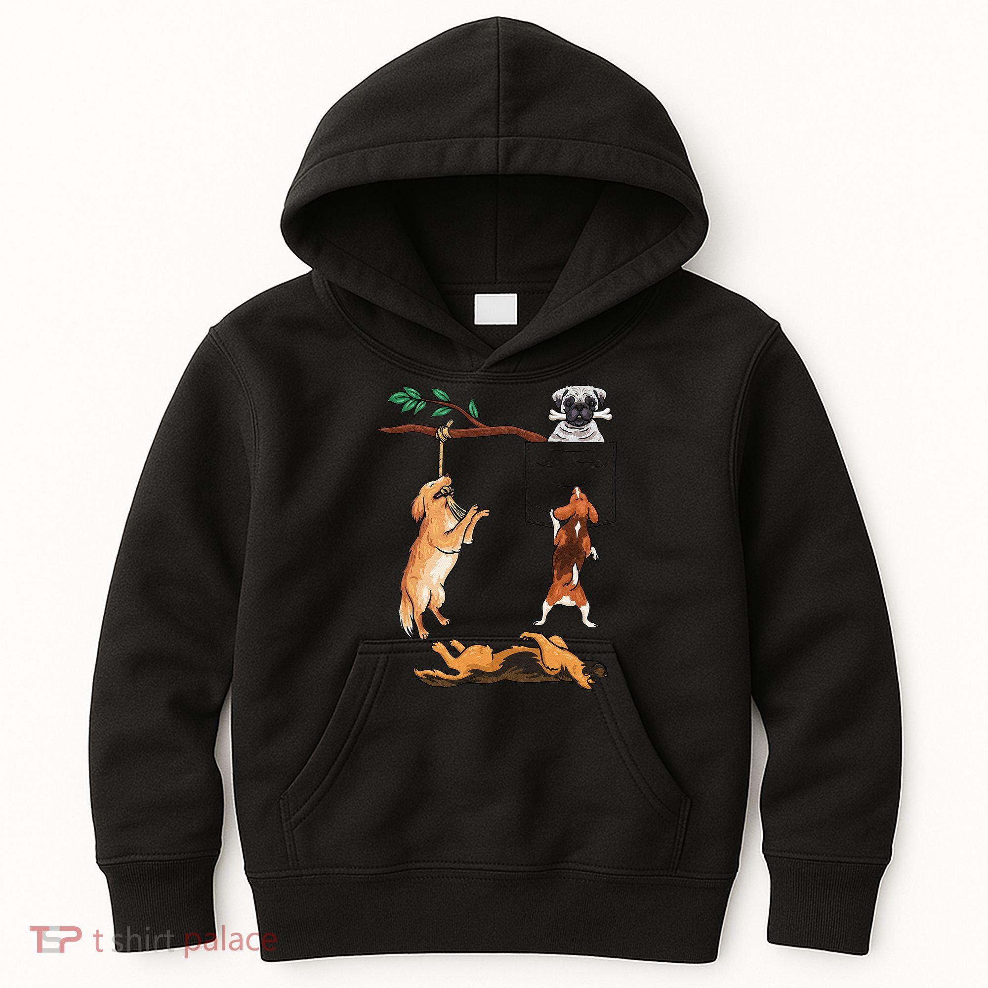 Dog, Funny Dog Tee, Dogs In Pocket, Dog Lover Kids Hoodie