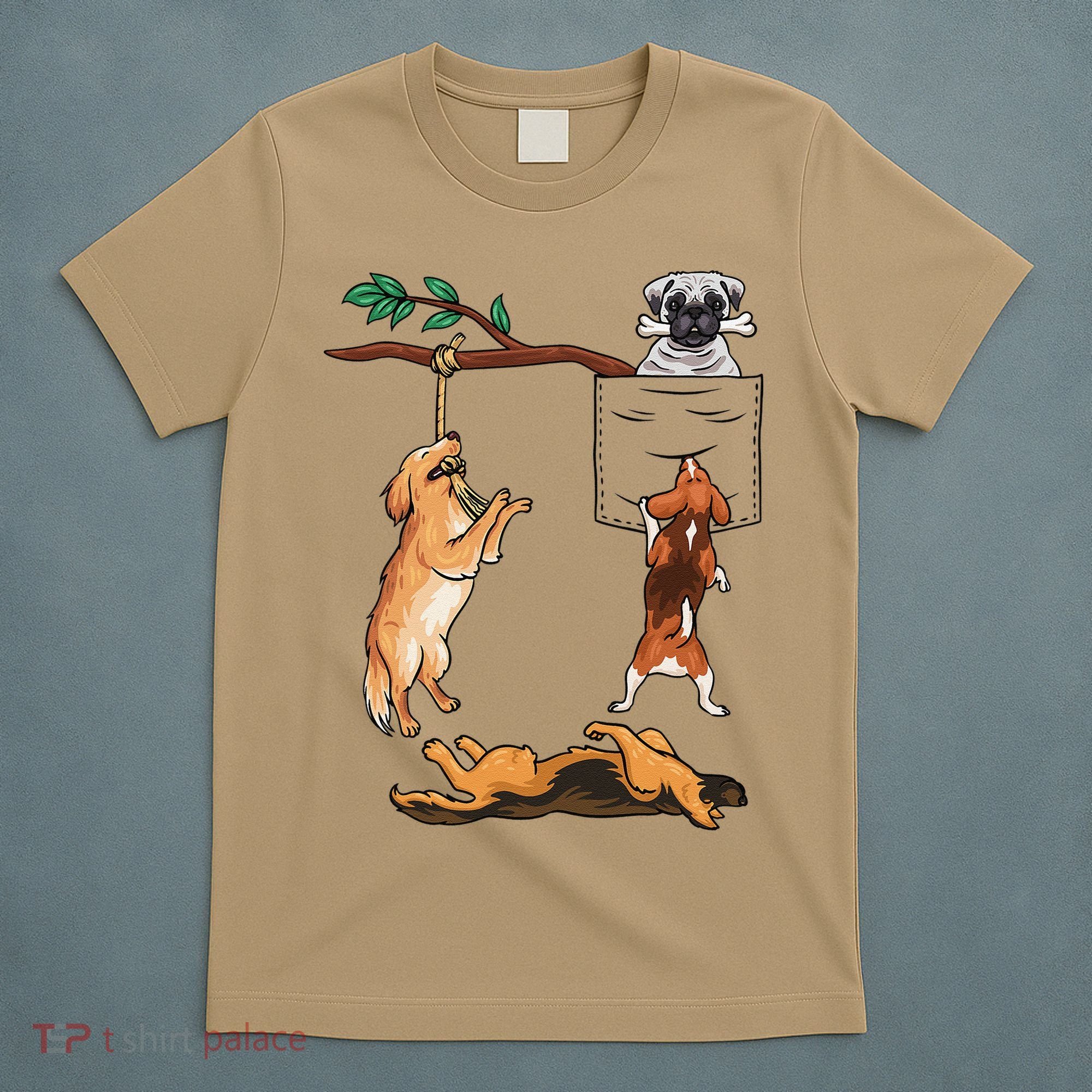 Dog, Funny Dog Tee, Dogs In Pocket, Dog Lover T-Shirt