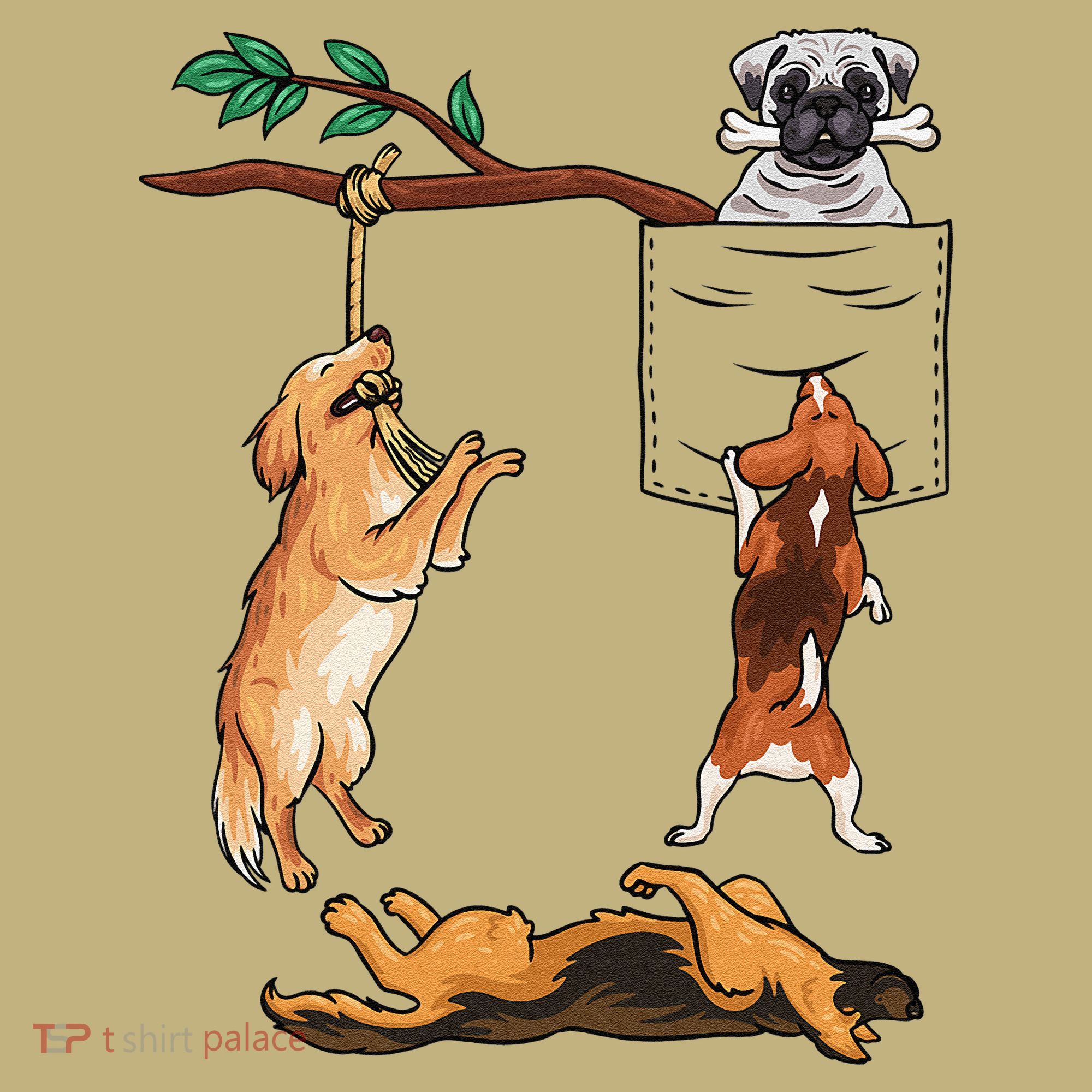 Dog, Funny Dog Tee, Dogs In Pocket, Dog Lover Polo