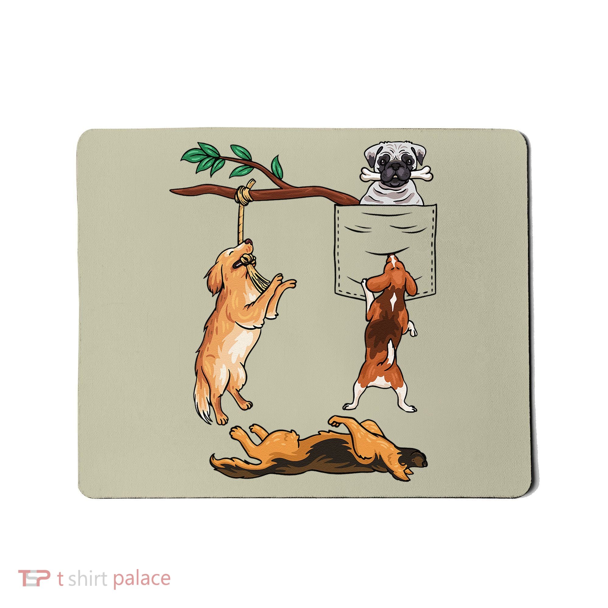 Dog, Funny Dog Tee, Dogs In Pocket, Dog Lover Mousepad