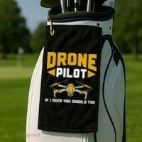 Drone Funny Drone Pilot If I Duck You Should Too Drone Pilot Golf Towel thumb 2