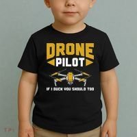 Drone Funny Drone Pilot If I Duck You Should Too Drone Pilot Toddler T-Shirt thumb 2