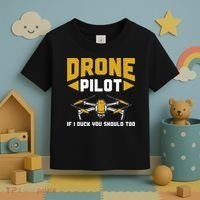Drone Funny Drone Pilot If I Duck You Should Too Drone Pilot Toddler T-Shirt thumb 3