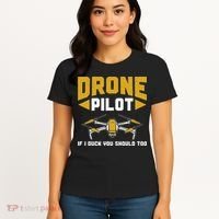 Drone Funny Drone Pilot If I Duck You Should Too Drone Pilot Women's T-Shirt thumb 4