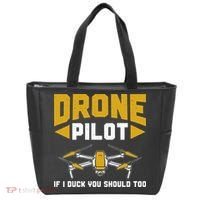 Drone Funny Drone Pilot If I Duck You Should Too Drone Pilot Tote Bag thumb 0