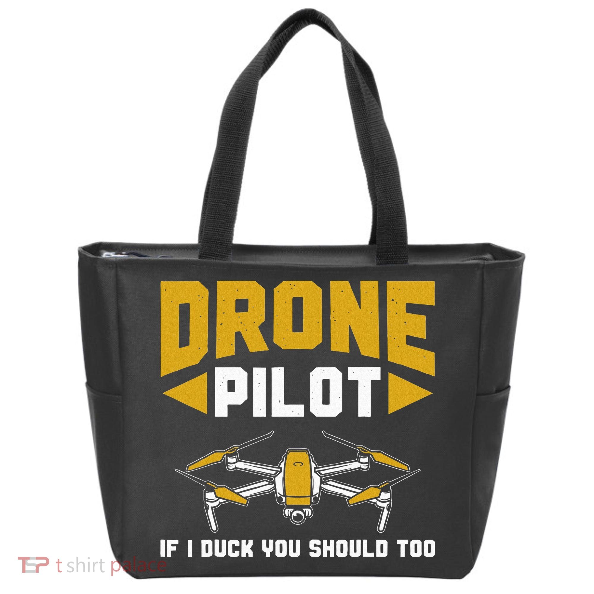 Drone Funny Drone Pilot If I Duck You Should Too Drone Pilot Tote Bag
