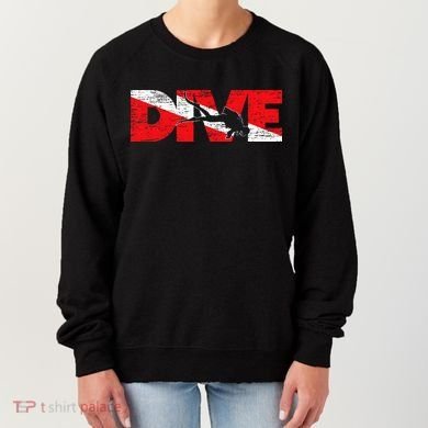 Dive Flag Diver Down Aquaholic Scuba Diving Ocean Life Women's Sweatshirt
