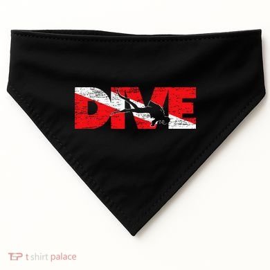 Dive Flag Diver Down Aquaholic Scuba Diving Ocean Life USA-Made Doggie Bandana