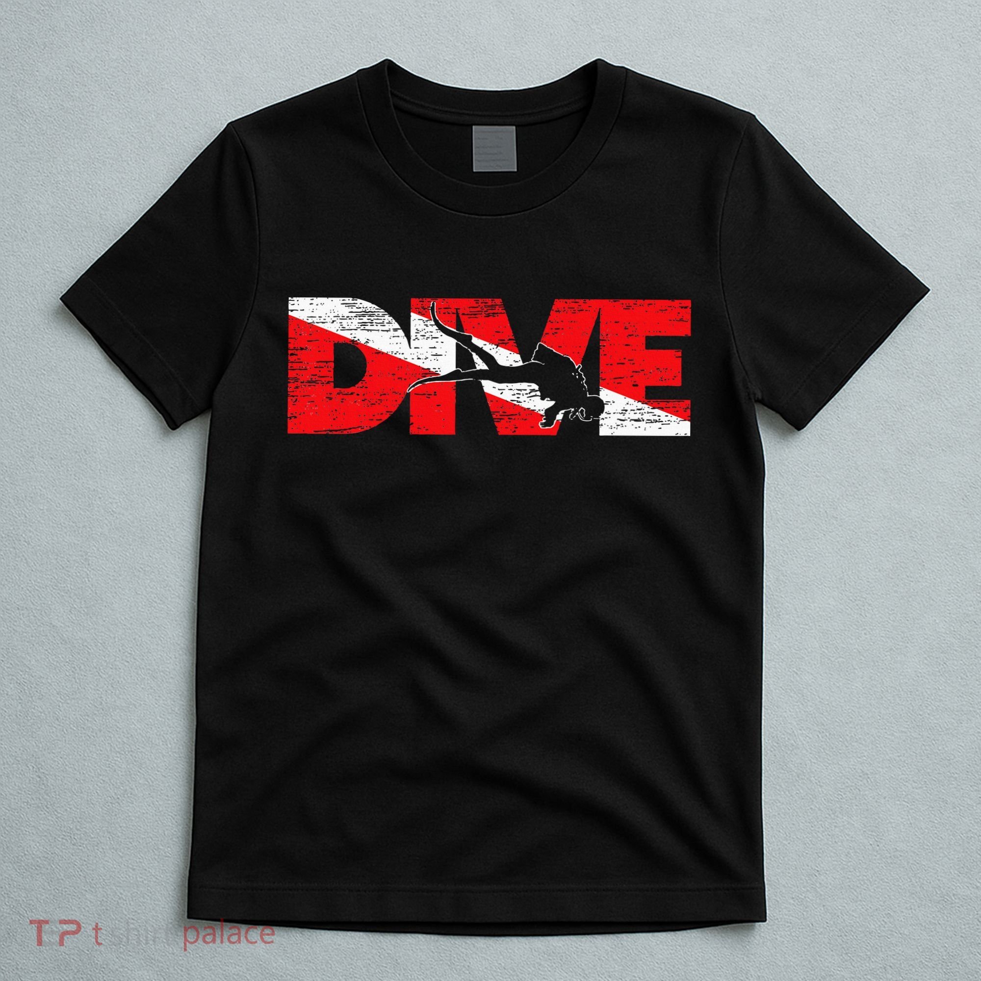 Dive Flag Diver Down Aquaholic Scuba Diving Ocean Life T-Shirt