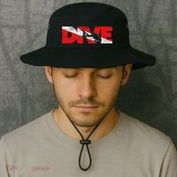 Dive Flag Diver Down Aquaholic Scuba Diving Ocean Life Bucket Hat thumb 2