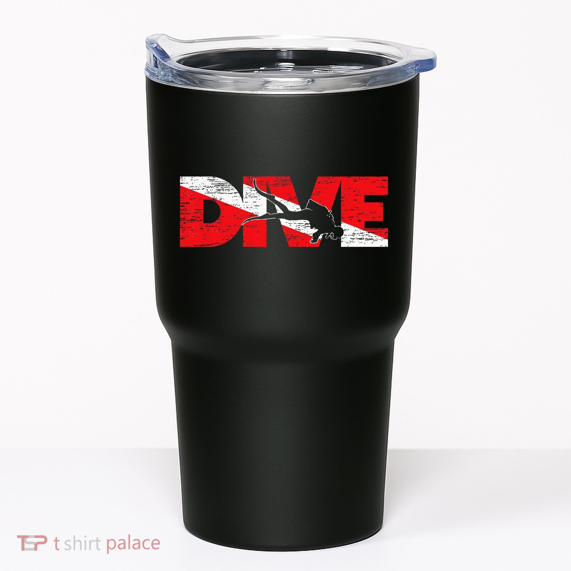 Dive Flag Diver Down Aquaholic Scuba Diving Ocean Life Tumbler