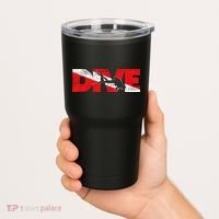 Dive Flag Diver Down Aquaholic Scuba Diving Ocean Life Tumbler thumb 2