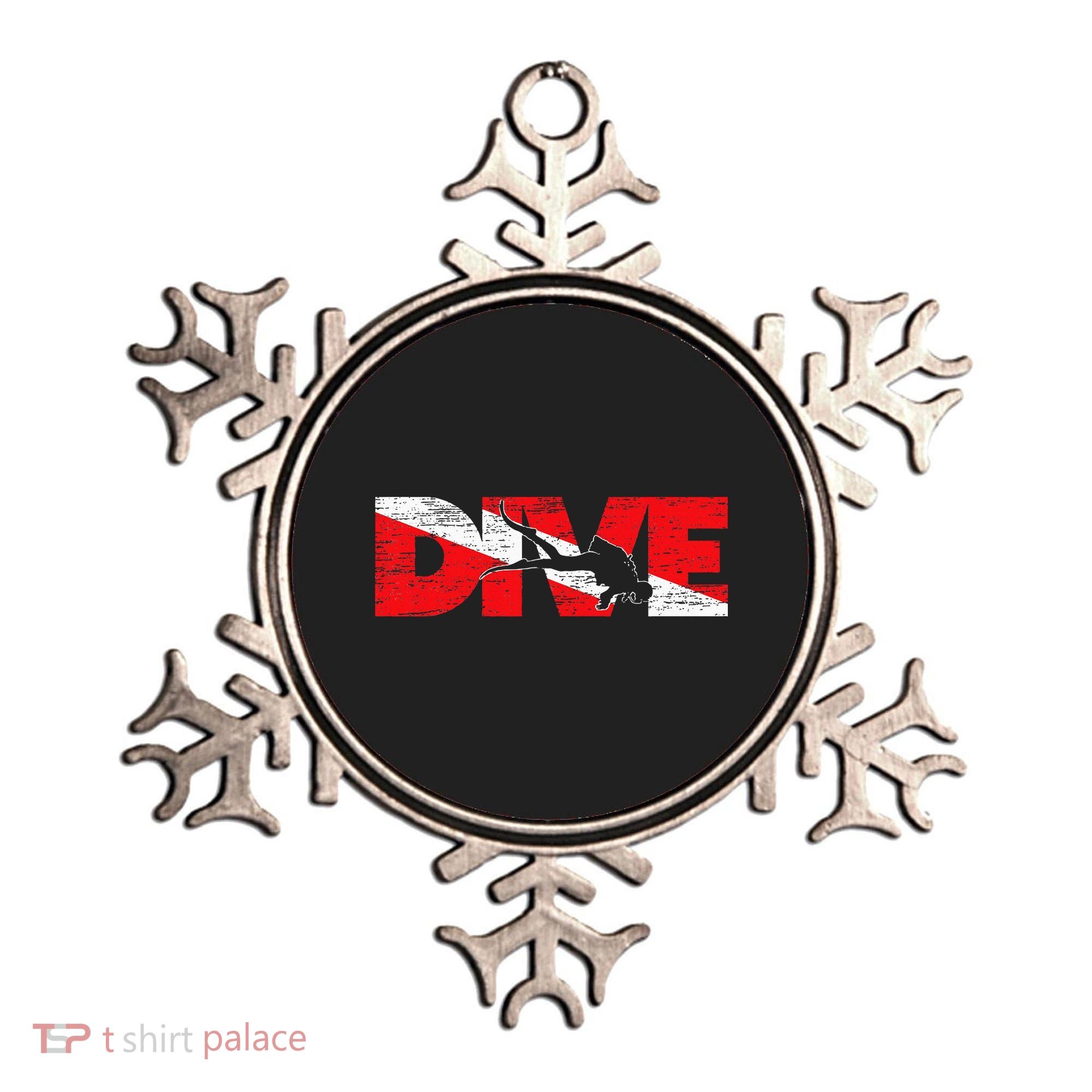 Dive Flag Diver Down Aquaholic Scuba Diving Ocean Life Ornament