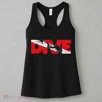 Dive Flag Diver Down Aquaholic Scuba Diving Ocean Life Women's Tank Top thumb 3
