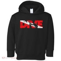 Dive Flag Diver Down Aquaholic Scuba Diving Ocean Life Toddler Hoodie thumb 0