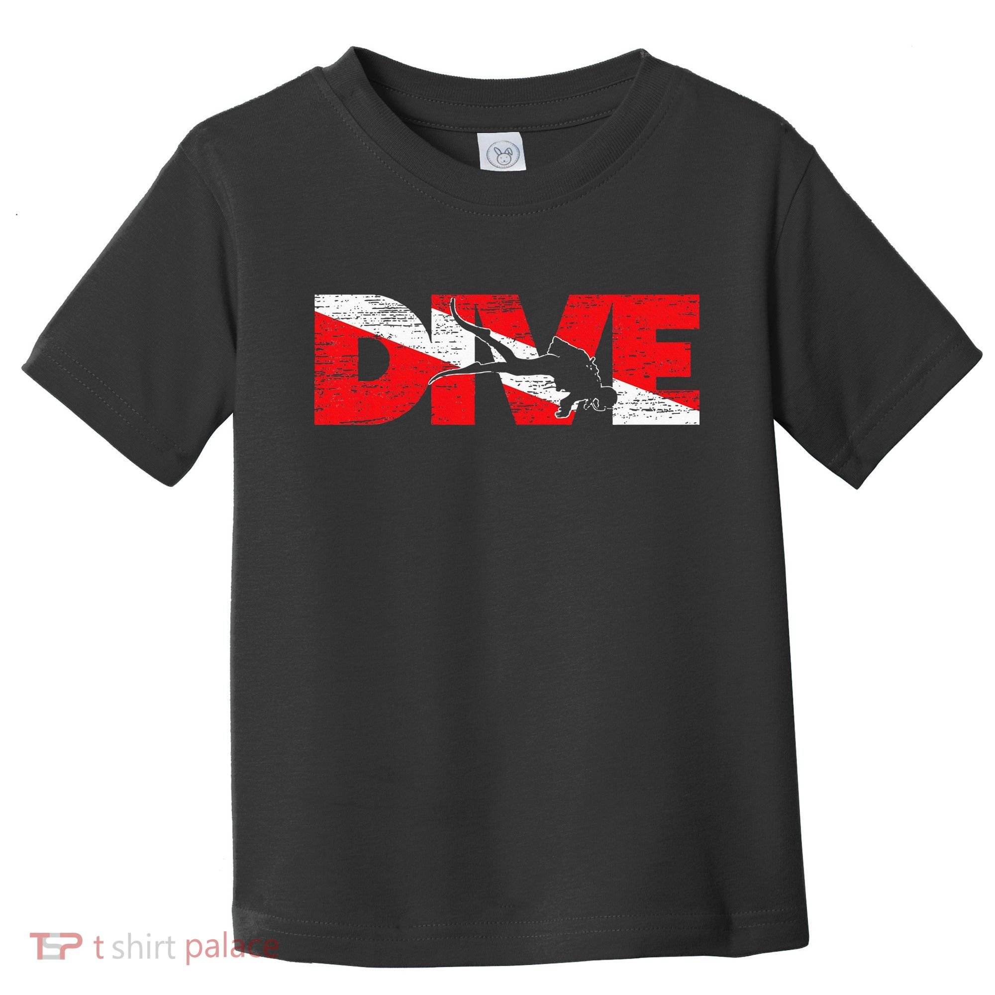 Dive Flag Diver Down Aquaholic Scuba Diving Ocean Life Toddler T-Shirt
