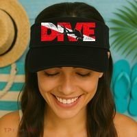 Dive Flag Diver Down Aquaholic Scuba Diving Ocean Life Visor thumb 2