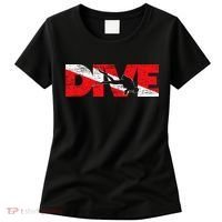 Dive Flag Diver Down Aquaholic Scuba Diving Ocean Life Women's T-Shirt thumb 0