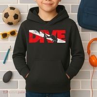 Dive Flag Diver Down Aquaholic Scuba Diving Ocean Life Kids Hoodie thumb 2