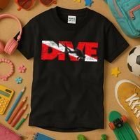 Dive Flag Diver Down Aquaholic Scuba Diving Ocean Life Kids T-Shirt thumb 3