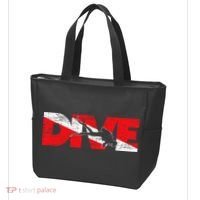 Dive Flag Diver Down Aquaholic Scuba Diving Ocean Life Tote Bag thumb 3