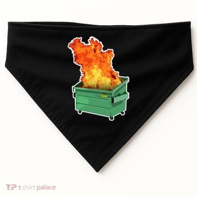 Dumpster Fire USA-Made Doggie Bandana