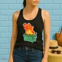 Dumpster Fire Women's Tank Top thumb 2