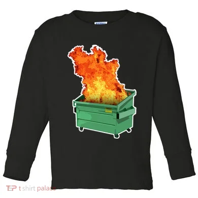Dumpster Fire Toddler Long Sleeve