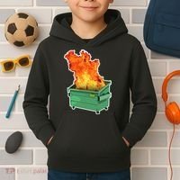 Dumpster Fire Kids Hoodie thumb 2