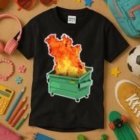 Dumpster Fire Kids T-Shirt thumb 3