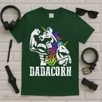 Dadacorn Fathers Day Gift for Dad of Unicorn Daughter T-Shirt thumb 5