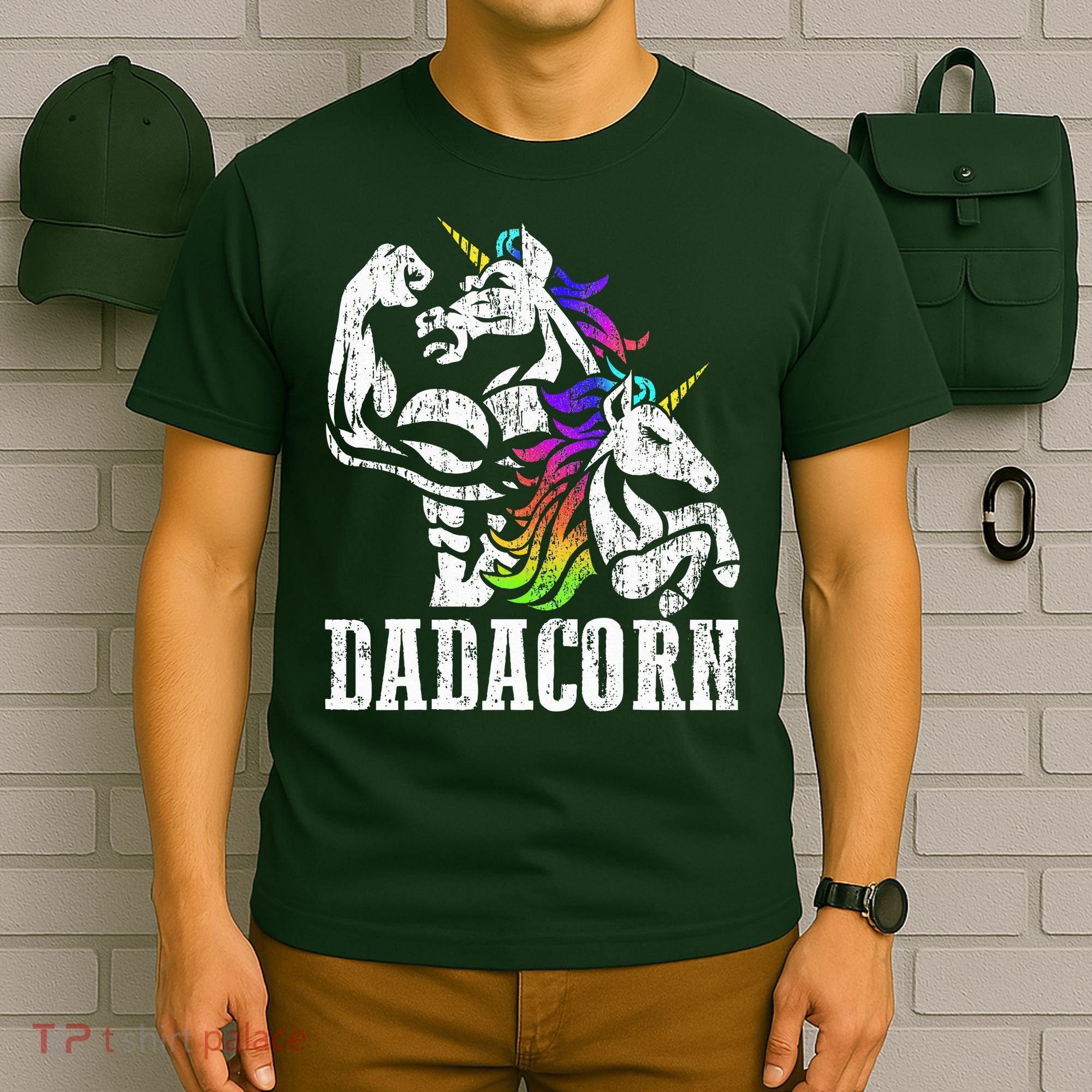Dadacorn Fathers Day Gift for Dad of Unicorn Daughter T-Shirt
