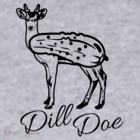 DillDoe Funny Deer Dill Doe Pickle Meme Mashup Women's Racerback Cropped Tank thumb 2