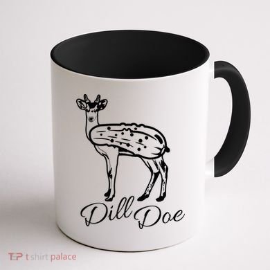 DillDoe Funny Deer Dill Doe Pickle Meme Mashup Coffee Mug back