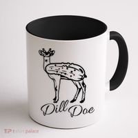 DillDoe Funny Deer Dill Doe Pickle Meme Mashup Coffee Mug thumb 1
