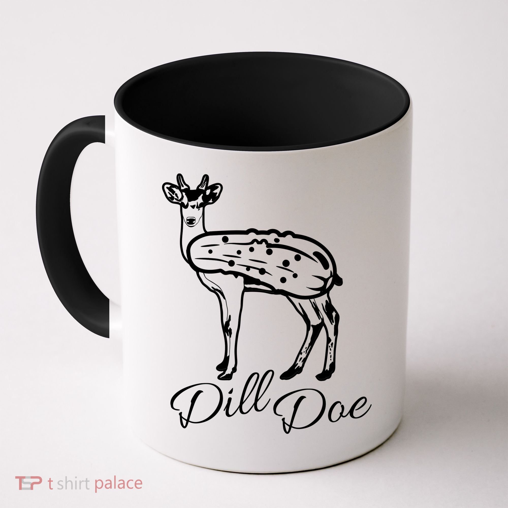DillDoe Funny Deer Dill Doe Pickle Meme Mashup Coffee Mug